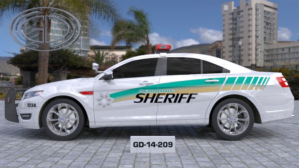 sideview design of a newburg sheriff suv car GD-14-209