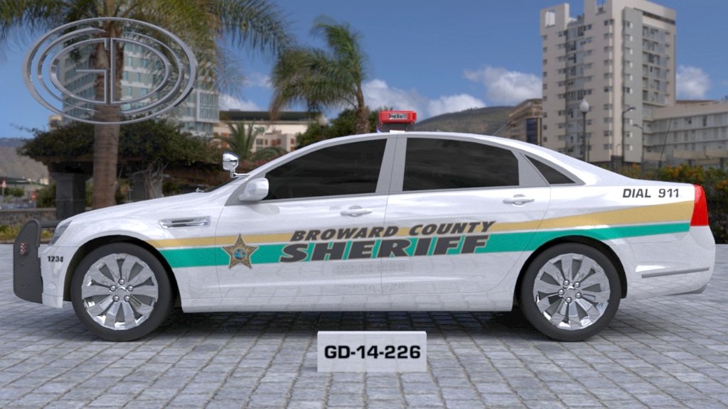 sideview design of a broward county sheriff car