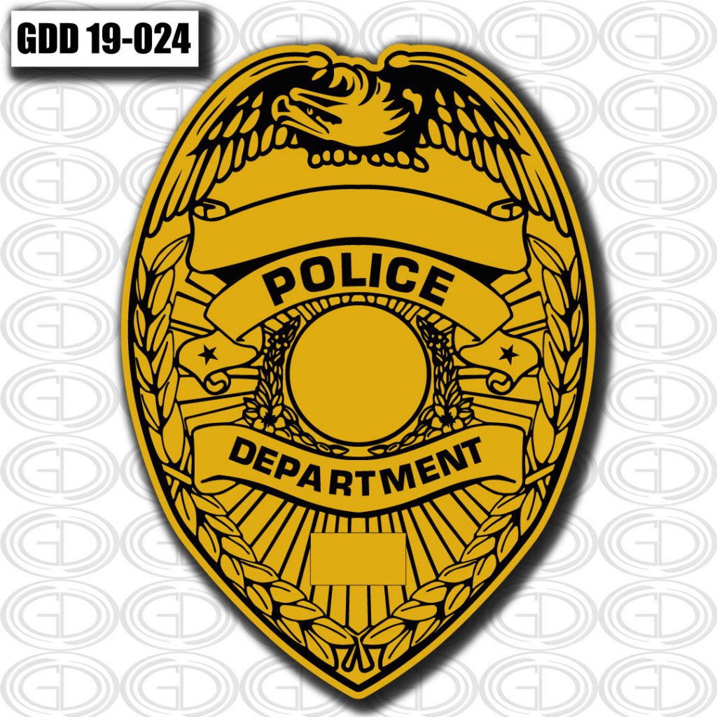 gold police department logo design