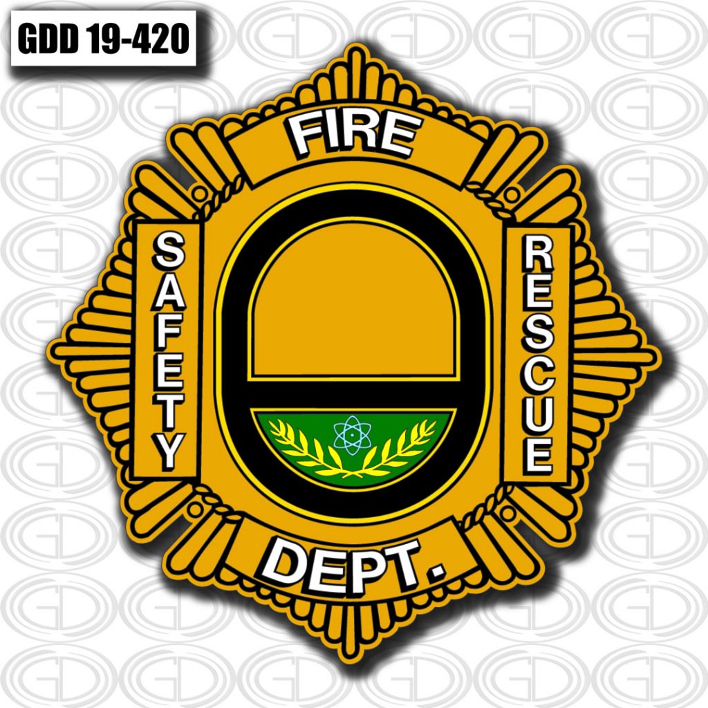 fire safety rescue department with nature logo design