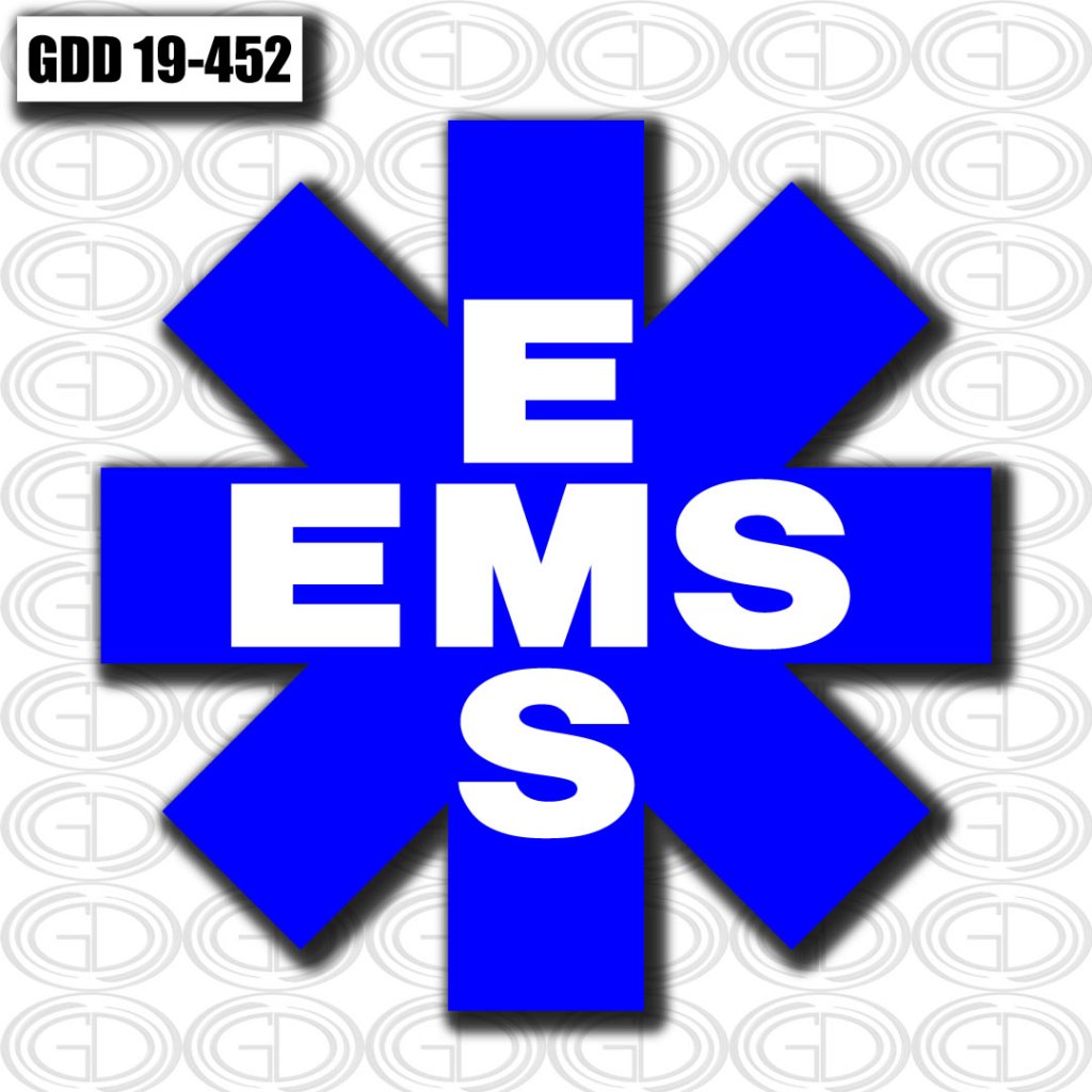emergency medical services blue star logo design