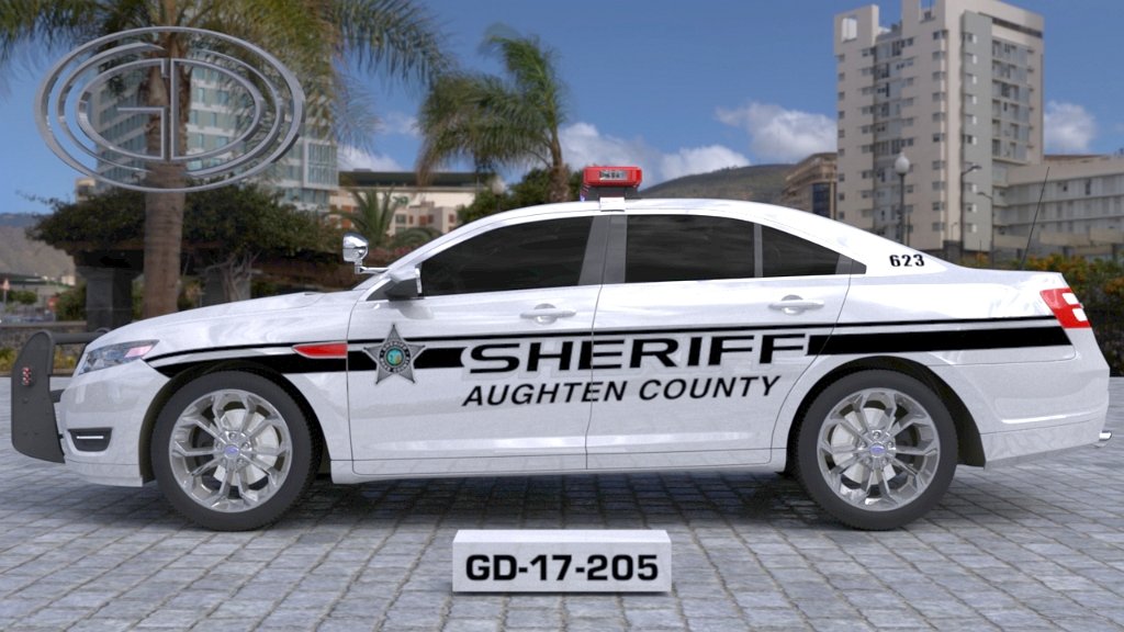 sideview design of augthen county sheriff suv car GD-17-205