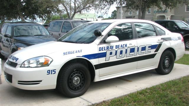 graphic design of delray beach police car