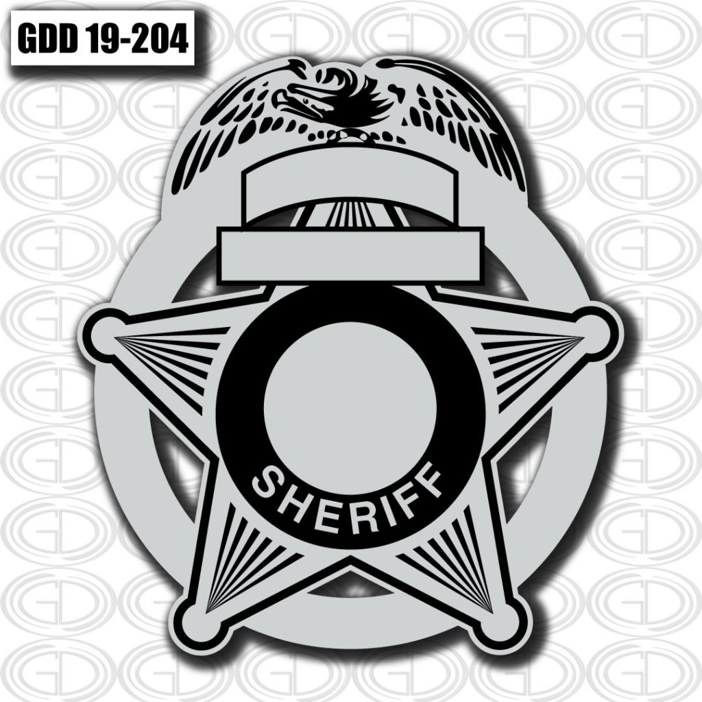 gdi sheriff grey star logo design
