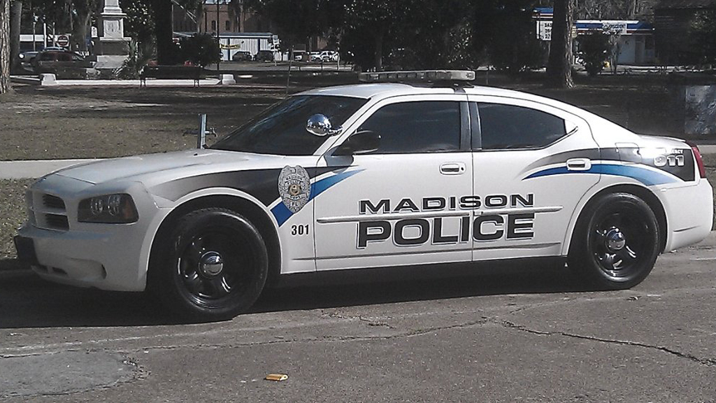 graphic design of madison white police car
