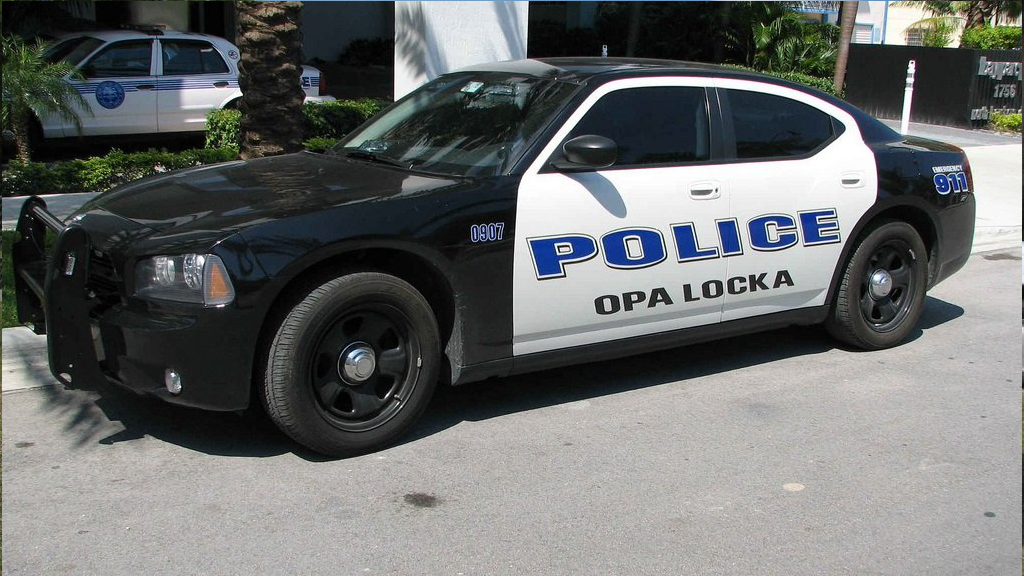 opa police black and white color design